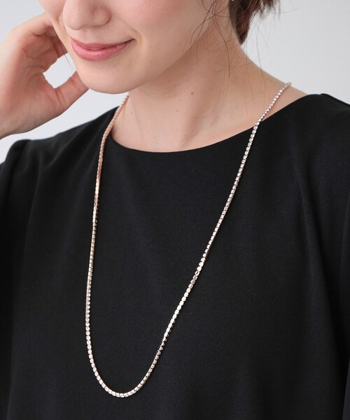 SHOO・LA・RUE（シューラルー）の「【セレモニー】2連ダイヤレーンロングネックレス（ネックレス・レディース・ピンクゴールド/ゴールド/シルバー・00）」の9枚目の写真