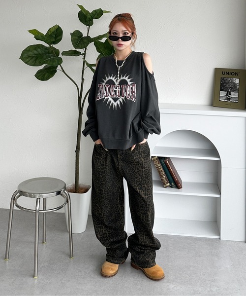 セール】オープンショルダースウェット（スウェット）｜sedacle girl