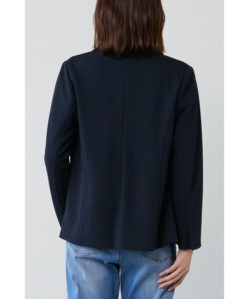 M.deux(エムドゥ)の「◇ハイストレッチダブルジャケット◇(テーラードジャケット・レディース・ベージュ/ネイビー・MEDIUM)」の9枚目の写真