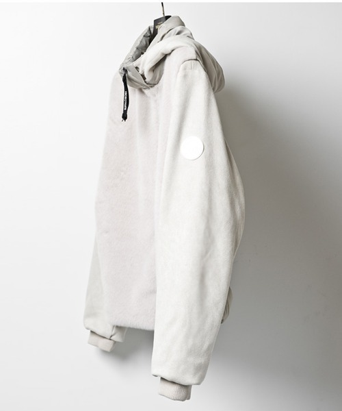 Buffalo Bobs(バッファローボブズ)の「TRANSFORM-FUR(トランスフォーム ファー) 3WAY フェイクファー エコダウン ブルゾン(ダウンジャケット/コート・メンズ・ブラック/ベージュ・1-2/2-3/3-4)」の16枚目の写真