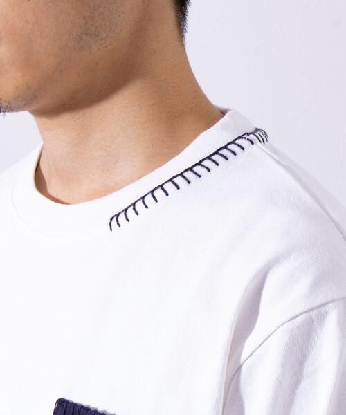GLOSTER(グロスター)の「【GLOSTER/グロスター】ニットポケット ハンドステッチ ポケット長袖Tシャツ(Tシャツ/カットソー・メンズ・グレー/ホワイト/ネイビー・S/L/M)」の9枚目の写真