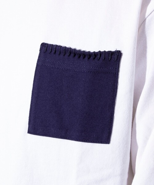 GLOSTER(グロスター)の「【GLOSTER/グロスター】ニットポケット ハンドステッチ ポケット長袖Tシャツ(Tシャツ/カットソー・メンズ・グレー/ホワイト/ネイビー・S/L/M)」の10枚目の写真
