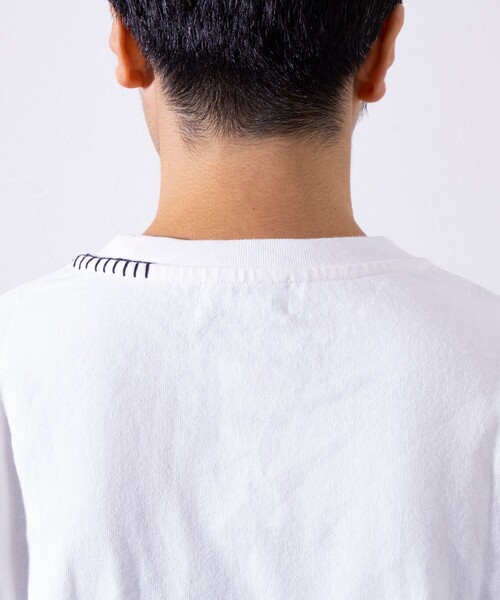 GLOSTER(グロスター)の「【GLOSTER/グロスター】ニットポケット ハンドステッチ ポケット長袖Tシャツ(Tシャツ/カットソー・メンズ・グレー/ホワイト/ネイビー・S/L/M)」の12枚目の写真