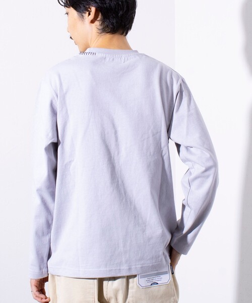 GLOSTER(グロスター)の「【GLOSTER/グロスター】ニットポケット ハンドステッチ ポケット長袖Tシャツ(Tシャツ/カットソー・メンズ・グレー/ホワイト/ネイビー・S/L/M)」の15枚目の写真