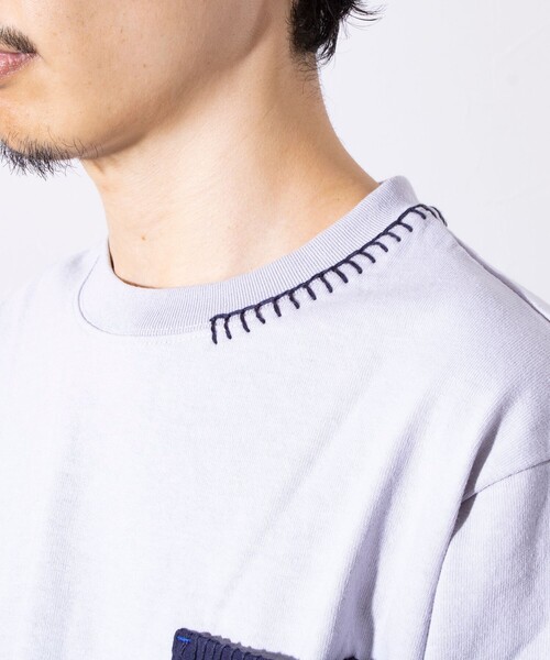 GLOSTER(グロスター)の「【GLOSTER/グロスター】ニットポケット ハンドステッチ ポケット長袖Tシャツ(Tシャツ/カットソー・メンズ・グレー/ホワイト/ネイビー・S/L/M)」の17枚目の写真