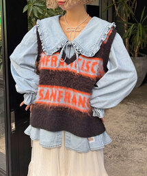 HELLO.SANFRANCISCO | 【HELLO.SANFRANCISCO/ハローサンフランシスコ】ロゴジャガードニットベスト(ベスト)