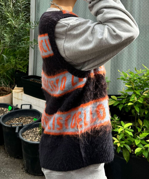 【セール】【HELLO.SANFRANCISCO/ハローサンフランシスコ】ロゴジャガードニットベスト（ベスト）｜HELLO.SANFRANCISCO（ハローサンフランシスコ）