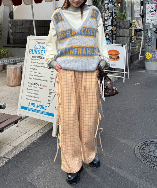 【セール】【HELLO.SANFRANCISCO/ハローサンフランシスコ】ロゴジャガードニットベスト（ベスト）｜HELLO.SANFRANCISCO（ハローサンフランシスコ）