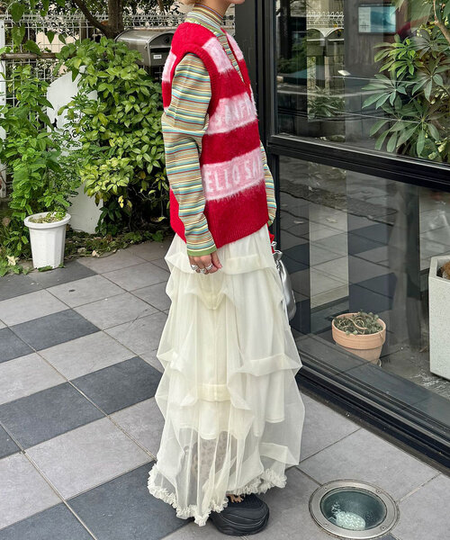 【セール】【HELLO.SANFRANCISCO/ハローサンフランシスコ】ロゴジャガードニットベスト（ベスト）｜HELLO.SANFRANCISCO（ハローサンフランシスコ）