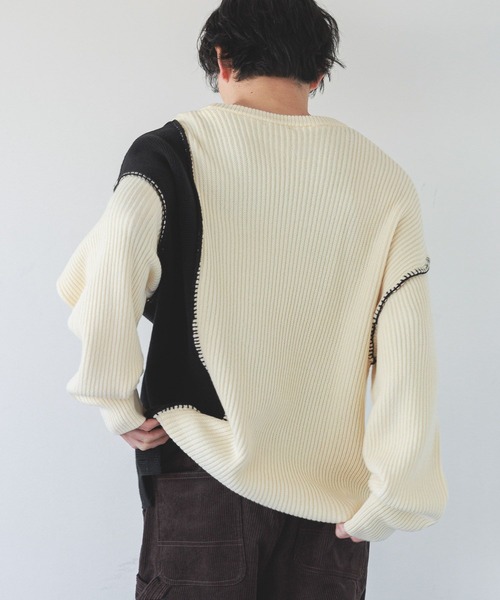 セール】ブランケットステッチニット 206472（ニット/セーター