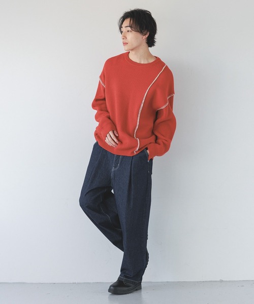 セール】ブランケットステッチニット 206472（ニット/セーター