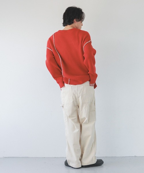 セール】ブランケットステッチニット 206472（ニット/セーター