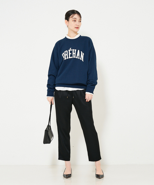 qualite scape(カリテ スケープ)の「ロゴスウェットプルオーバー(スウェット・レディース・ダークネイビー/アイボリー/サックスブルー・フリー)」の4枚目の写真