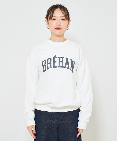 qualite scape(カリテ スケープ)の「ロゴスウェットプルオーバー(スウェット・レディース・ダークネイビー/アイボリー/サックスブルー・フリー)」の6枚目の写真