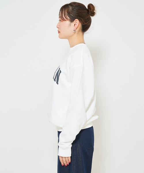 qualite scape(カリテ スケープ)の「ロゴスウェットプルオーバー(スウェット・レディース・ダークネイビー/アイボリー/サックスブルー・フリー)」の7枚目の写真