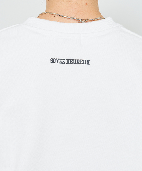 qualite scape(カリテ スケープ)の「ロゴスウェットプルオーバー(スウェット・レディース・ダークネイビー/アイボリー/サックスブルー・フリー)」の9枚目の写真