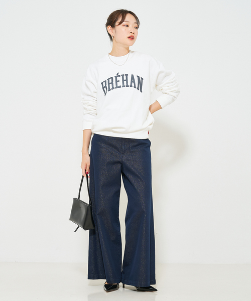 qualite scape(カリテ スケープ)の「ロゴスウェットプルオーバー(スウェット・レディース・ダークネイビー/アイボリー/サックスブルー・フリー)」の14枚目の写真