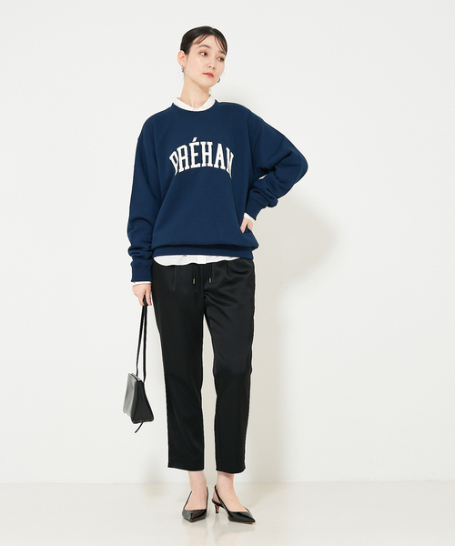 qualite scape(カリテ スケープ)の「ロゴスウェットプルオーバー(スウェット・レディース・ダークネイビー/アイボリー/サックスブルー・フリー)」の15枚目の写真