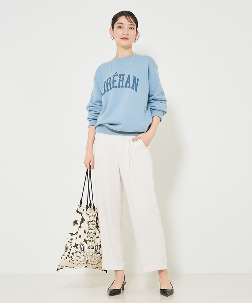 qualite scape(カリテ スケープ)の「ロゴスウェットプルオーバー(スウェット・レディース・ダークネイビー/アイボリー/サックスブルー・フリー)」の19枚目の写真