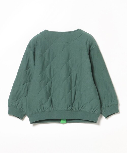 BEAMS mini（ビームスミニ）の「接結 キルト ジャケット 2024（90～150cm）（カーディガン/ボレロ・キッズ・ライトグレー/グリーン系その他4・90/100/120/130/140/150/110）」の9枚目の写真