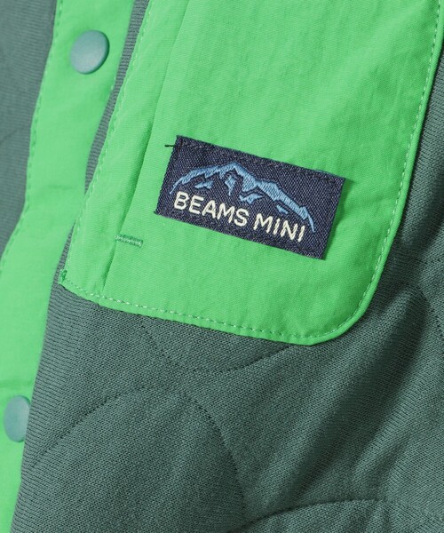 BEAMS mini（ビームスミニ）の「接結 キルト ジャケット 2024（90～150cm）（カーディガン/ボレロ・キッズ・ライトグレー/グリーン系その他4・90/100/120/130/140/150/110）」の10枚目の写真