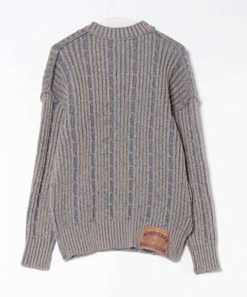 aimoha（アイモハ）の「レトロセーター（ニット/セーター・レディース・ブルー・MEDIUM/LARGE/X-LARGE/XX-LARGE/XXX-LARGE）」の4枚目の写真