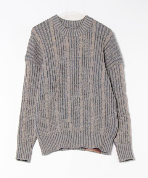 aimoha（アイモハ）の「レトロセーター（ニット/セーター・レディース・ブルー・MEDIUM/LARGE/X-LARGE/XX-LARGE/XXX-LARGE）」の5枚目の写真