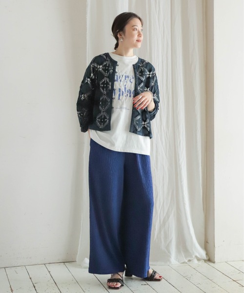 NOMBRE IMPAIR（ノンブルアンペール）の「カット楊柳　イージーパンツ（その他パンツ・レディース・ブルー/イエロー/チャコールグレー/ブラック・FREE）」の13枚目の写真