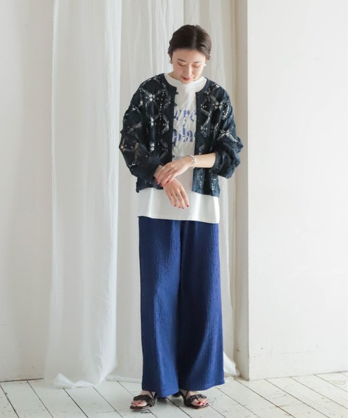 NOMBRE IMPAIR（ノンブルアンペール）の「カット楊柳　イージーパンツ（その他パンツ・レディース・ブルー/イエロー/チャコールグレー/ブラック・FREE）」の12枚目の写真