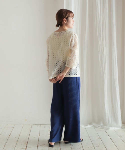 NOMBRE IMPAIR（ノンブルアンペール）の「カット楊柳　イージーパンツ（その他パンツ・レディース・ブルー/イエロー/チャコールグレー/ブラック・FREE）」の10枚目の写真