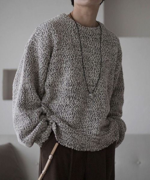 epnok（エプノック）の「ミックスヤーンルーズニット（ニット/セーター・メンズ・ボルドー/グレー/ブラック・SMALL/MEDIUM/LARGE）」の22枚目の写真