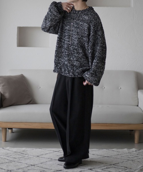 epnok（エプノック）の「ミックスヤーンルーズニット（ニット/セーター・メンズ・ボルドー/グレー/ブラック・SMALL/MEDIUM/LARGE）」の15枚目の写真
