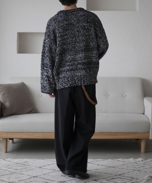 epnok（エプノック）の「ミックスヤーンルーズニット（ニット/セーター・メンズ・ボルドー/グレー/ブラック・SMALL/MEDIUM/LARGE）」の17枚目の写真