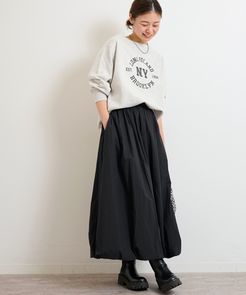 JOURNAL STANDARD relume(ジャーナルスタンダード レリューム)の「ウォッシャブルバルーンイージースカート(スカート・レディース・チャコールグレー/ブラック/ホワイト・FREE)」の14枚目の写真
