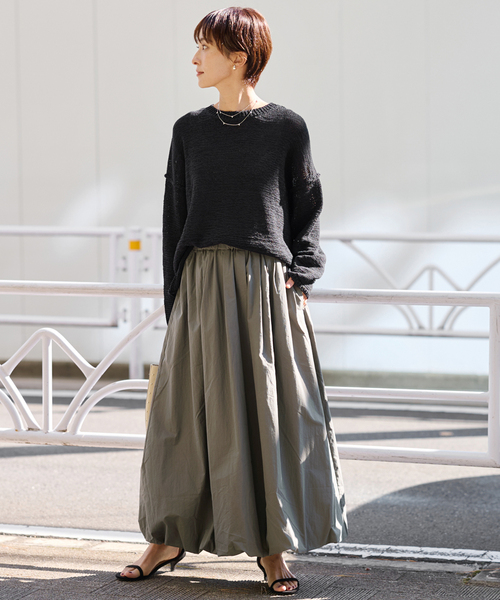 JOURNAL STANDARD relume(ジャーナルスタンダード レリューム)の「ウォッシャブルバルーンイージースカート(スカート・レディース・チャコールグレー/ブラック/ホワイト・FREE)」の17枚目の写真