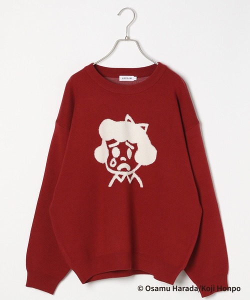 LEPSIM（レプシィム）の「【OSAMU GOODS×LEPSIM】12ゲージ膨れニットプルオーバー　252737（ニット/セーター・レディース・チャコールグレー/レッド/ピンク・FREE）」の3枚目の写真