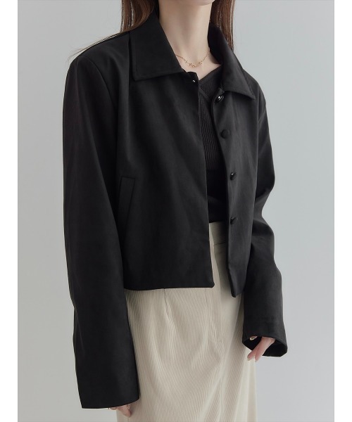 ARGUECULTUREクロップドジャケット ブラック ARGUECULTURE ブラックレザー ジャケット Mサイズ ARGUECULTURE