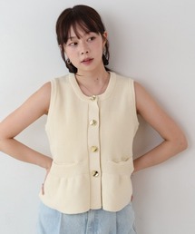 ペプラム」に該当するベスト（ホワイト/白色系）ファッション