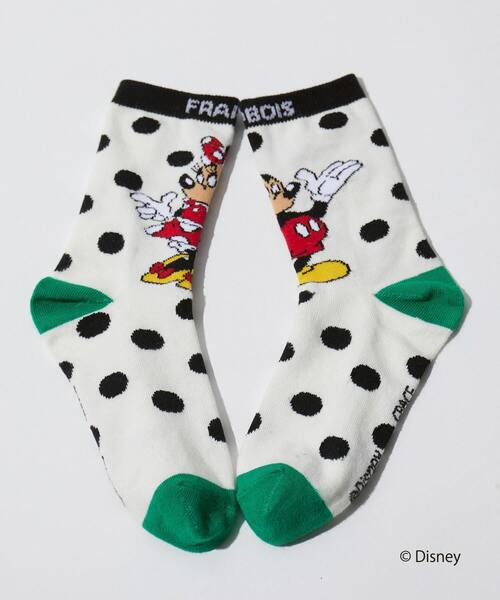 FRAPBOIS（フラボア）の「ペアーソックス FRAPBOIS＜MICKEY MOUSEコレクション＞（ソックス/靴下・レディース・ホワイト・FREE）」の3枚目の写真