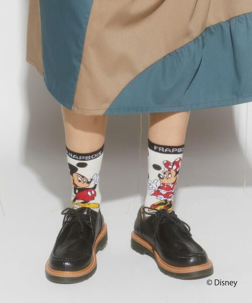 FRAPBOIS（フラボア）の「ペアーソックス FRAPBOIS＜MICKEY MOUSEコレクション＞（ソックス/靴下・レディース・ホワイト・FREE）」の4枚目の写真