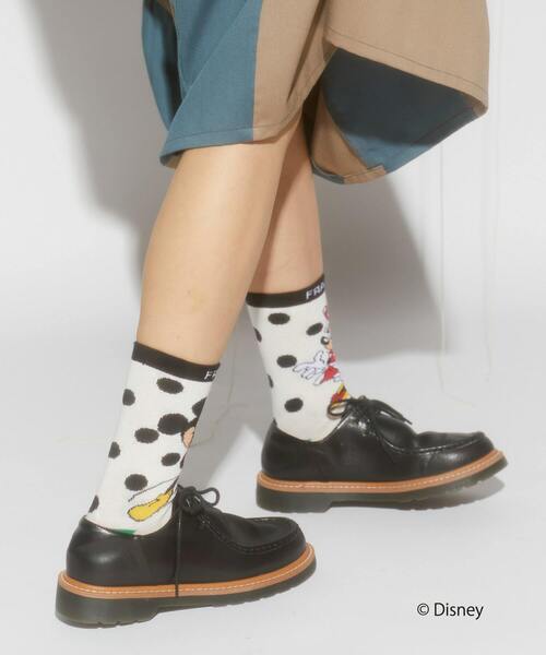 FRAPBOIS（フラボア）の「ペアーソックス FRAPBOIS＜MICKEY MOUSEコレクション＞（ソックス/靴下・レディース・ホワイト・FREE）」の6枚目の写真