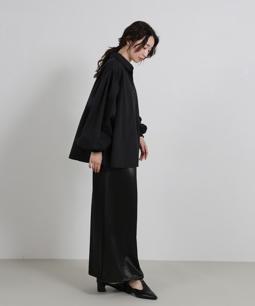 select MOCA Et(セレクトモカエト)の「【Et】Gathered Volume Sleeve Shirt(シャツ/ブラウス・レディース・ブルー/ブラック/ホワイト・FREE)」の22枚目の写真