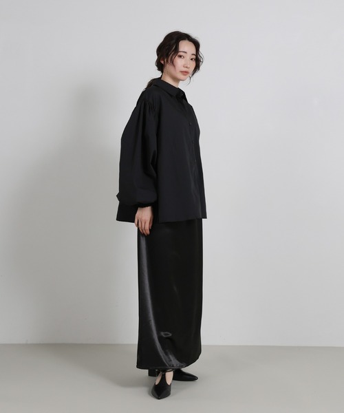 select MOCA Et(セレクトモカエト)の「【Et】Gathered Volume Sleeve Shirt(シャツ/ブラウス・レディース・ブルー/ブラック/ホワイト・FREE)」の20枚目の写真