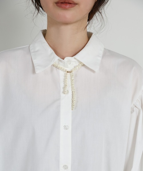 select MOCA Et(セレクトモカエト)の「【Et】Gathered Volume Sleeve Shirt(シャツ/ブラウス・レディース・ブルー/ブラック/ホワイト・FREE)」の9枚目の写真