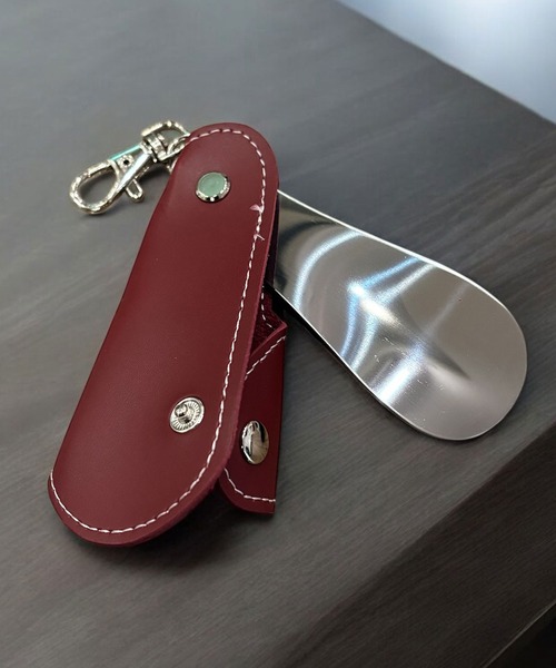 2309.シューホーン靴ベラ レザーカバー付き ポータブル シューホーン 【 靴ベラ SHOEHORN