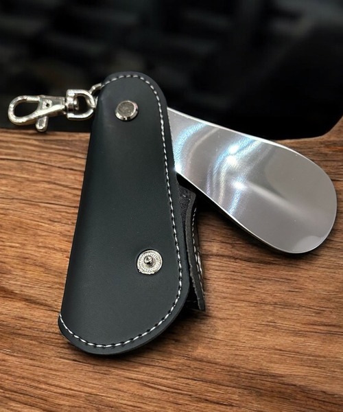 2309.シューホーン靴ベラ レザーカバー付き ポータブル シューホーン 【 靴ベラ SHOEHORN