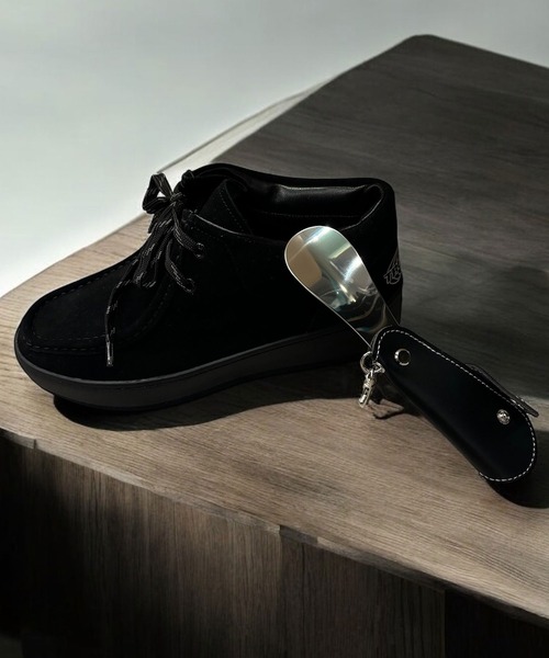 レザーカバー付き ポータブル シューホーン 【 靴ベラ SHOEHORN