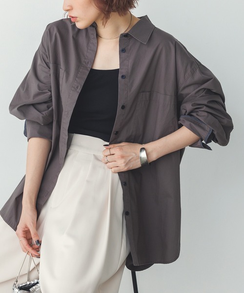 【WEB限定/別注】タイプライター オーバーシャツ(シャツ/ブラウス)|hunch(ハンチ)