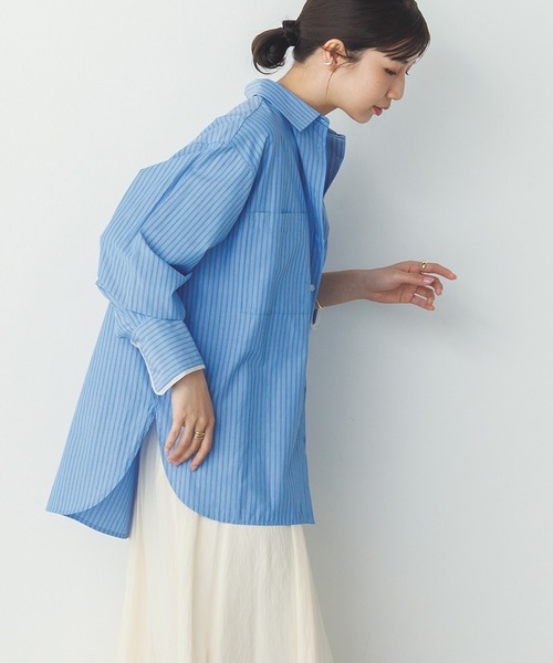 hunch（ハンチ）の「【WEB限定/別注】タイプライター オーバーシャツ（シャツ/ブラウス・レディース・チャコール/ホワイト系その他/ホワイト/ライトピンク/ブルー/ブルー系その他・FREE）」の11枚目の写真