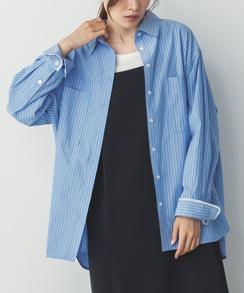 hunch（ハンチ）の「【WEB限定/別注】タイプライター オーバーシャツ（シャツ/ブラウス・レディース・チャコール/ホワイト系その他/ホワイト/ライトピンク/ブルー/ブルー系その他・FREE）」の10枚目の写真